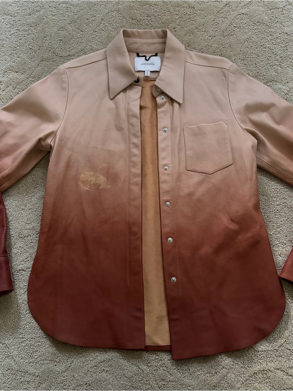 Dorothee Schumacher Dรฉgradรฉ Leather Shirt Flaw